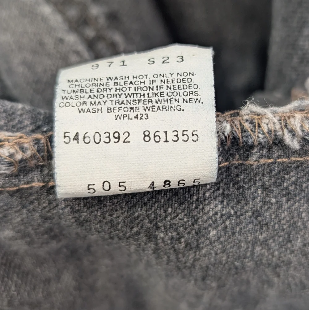 Vintage 90s Levi’s 505 Navy Acid Wash Jeans | Retro Grunge Streetwear‎ 40x32